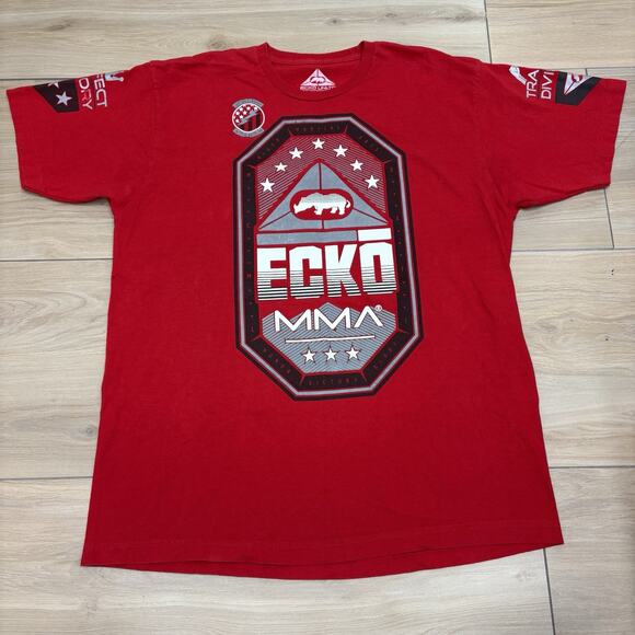 Ecko Unltd. Other - Ecko Unltd MMA Men’s XL Graphic T Shirt Y2K Red Short Sleeve Rawthentic Tee